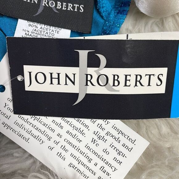 JOHN ROBERTS Sheath Dress BLUE/PURPLE Sparkle Glittery , Low Back, Size 8 - Picture 12 of 12